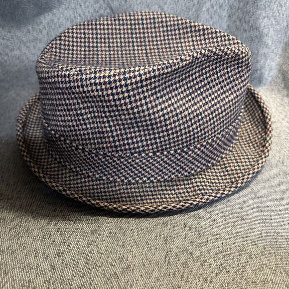 Vintage Pendleton Fedora Hat Mens Wool Brown Feathered Made USA Plaid Hats 7 3/4 - Picture 3 of 9